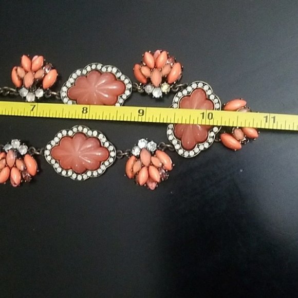 Peach & Bronze Statement Necklace - Picture 7 of 7